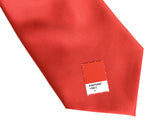 Red-Orange solid color necktie, Coral tie, by Cyberoptix Tie Lab