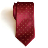 Corona Necktie. Coronavirus polka dot tie, viral tie. Burgundy