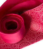 Hot pink ink on fuchsia silk.