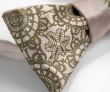 Cottage Lace Print Bow Tie, By Cyberoptix. Antique brass on a champagne bow tie.