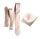 cotton candy pink woven herringbone silk necktie & pocket square set, by cyberoptix