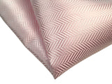 Light pink woven herringbone silk pocket square, by Cyberoptix