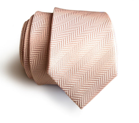 Cotton Candy Pink Herringbone Silk Necktie