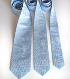 Sky blue Shattered Glass neckties: standard, narrow and skinny size.