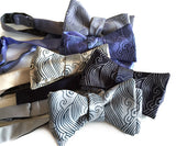 Japanese wave motif bow ties
