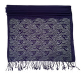 Navy Blue Crashing Waves scarf