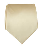 Cream solid color necktie, light tan tie by Cyberoptix Tie Lab