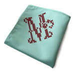 Cyberoptix monogram pocket square, cross stitch print