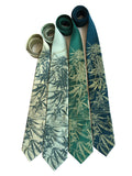Marijuana neckties. Cannabis leaf printed green ties. Cyberoptix