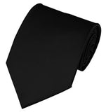 Black solid color necktie, no print, by Cyberoptix Tie Lab.