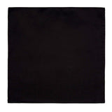 Solid Black Pocket Square. Satin Finish, No Print. By Cyberoptix