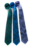 cyberoptix custom printed wedding ties, chrysanthemum print
