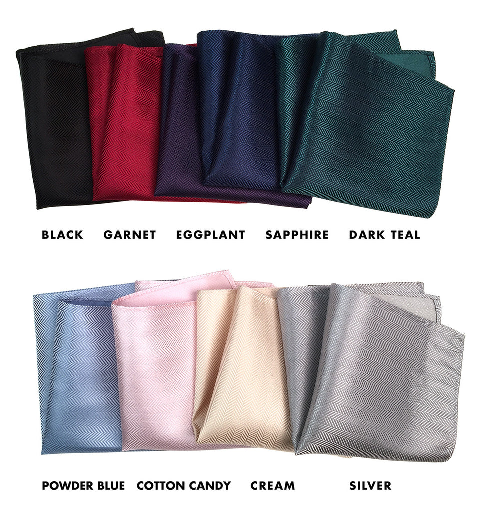 Powder Blue Herringbone Pocket Square Powder Blue Herringbone Pocket Square