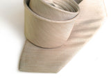 Khaki Linen Necktie, light tan "Packard" solid color tie, by Cyberoptix