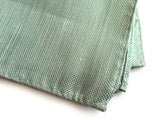 Cyberoptix shot silk Mint Green Linen Pocket Square, "Spirit" of Detroit