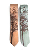 Mountain Aspen linen neckties.  Copper and mint. by Cyberoptix