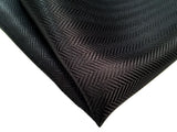 Black Herringbone Silk Pocket Square, by Cyberoptix. Plain, solid color pocket silk
