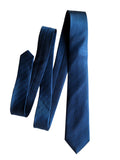 Solid sapphire blue necktie. Woven herringbone silk, by Cyberoptix