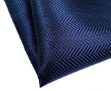 Solid sapphire blue wedding pocket square. Woven herringbone silk, by Cyberoptix