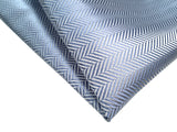 Powder blue woven herringbone silk wedding pocket square, by Cyberoptix