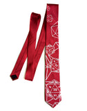 red d20 dice necktie, by cyberoptix