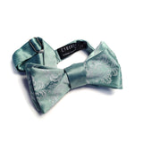  Damask print bow tie, by Cyberoptix. Ice ink on mint bow tie.