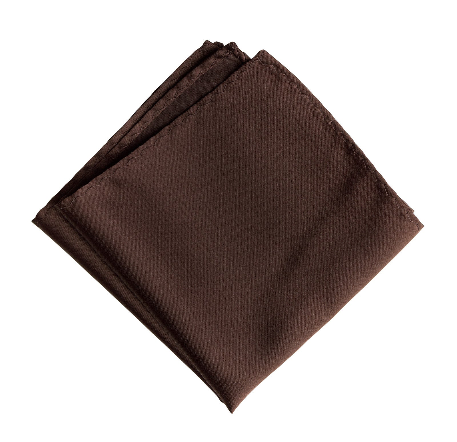 Chocolate Striped Satin Pocket Square Chocolate Striped Satin Pocket Square