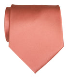 Dark Salmon solid color necktie, Medium Pink tie by Cyberoptix Tie Lab