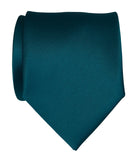 Dark Teal solid color necktie, Dark Blue tie by Cyberoptix Tie Lab