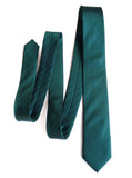 dark teal herringbone silk mens necktie