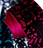 Papel Picado Necktie. Black on fuchsia