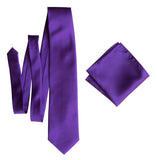 Deep Purple Solid Color Pocket Square. Satin Finish, No Print for weddings, by Cyberoptix