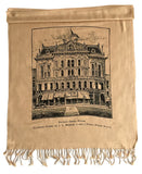 Black and tan Detroit Opera House & JL Hudson's linen-weave pashmina scarf