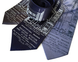 Detroit Train Station Blueprint Neckties, by Cyberoptix