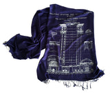 Navy Blueprint Scarf: Detroit Train Station, by Cyberoptix