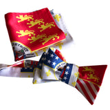 Detroit Flag Bow Tie and Pocket Square, by Cyberoptix