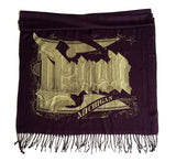 purple detroit michigan pashmina scarf