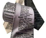 Dewey Decimal Literature Necktie, silver