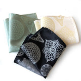 Diatom Pocket Squares, Diatoms Botanical Print Hanky