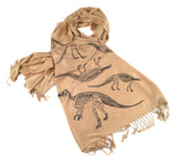 Sandy Beige Dinosaur Skeleton scarf, by Cyberoptix