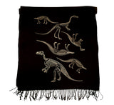 Black Dinosaur Bones scarf 