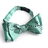 DNA bow tie: Black on mint.