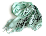 DNA scarf: black on mint