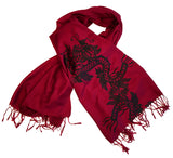 Red Dragon Print Scarf, By Cyberoptix