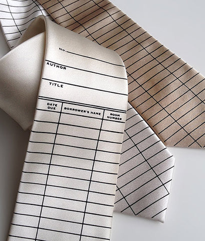 Library Due Date Card Necktie