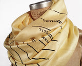 Butter yellow Library Date Due scarf, by Cyberoptix
