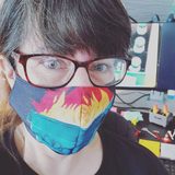 Dumpster Fire 2020 Mask. Fitted two layer adjustable fabric face cover