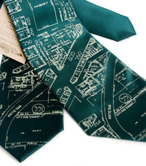 Detroit Map Necktie, Historic Eastern Market Tie