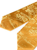 Detroit Map Neckties: Eastern Market. Mustard yellow tie.