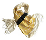 Egg Omelet Sushi Scarf. Cream Tamago Nigiri Linen Weave Pashmina, Cyberoptix